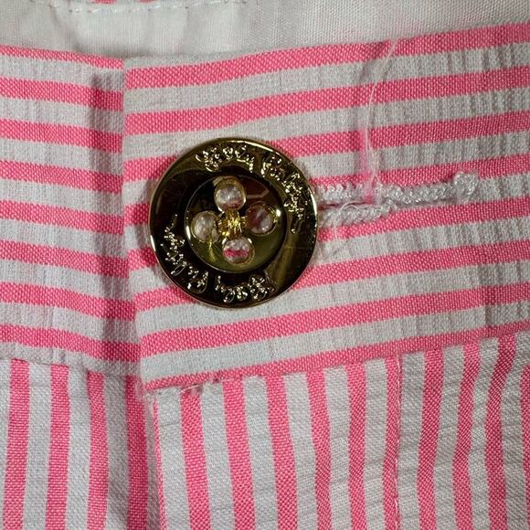 Lilly Pulitzer Seersucker Pink Stripe Sequin Callahan Party Short NWT - Picture 3 of 7